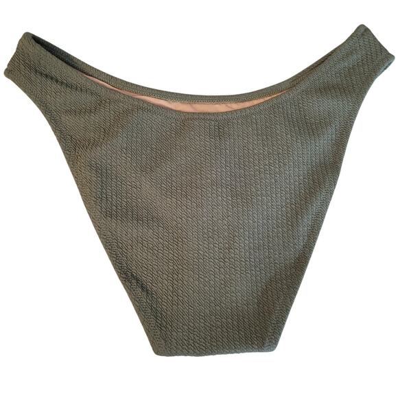 NWT J.Crew Textured Curved Waist Cheeky Bikini Bottom Beach Vacation Size L - Picture 2 of 6